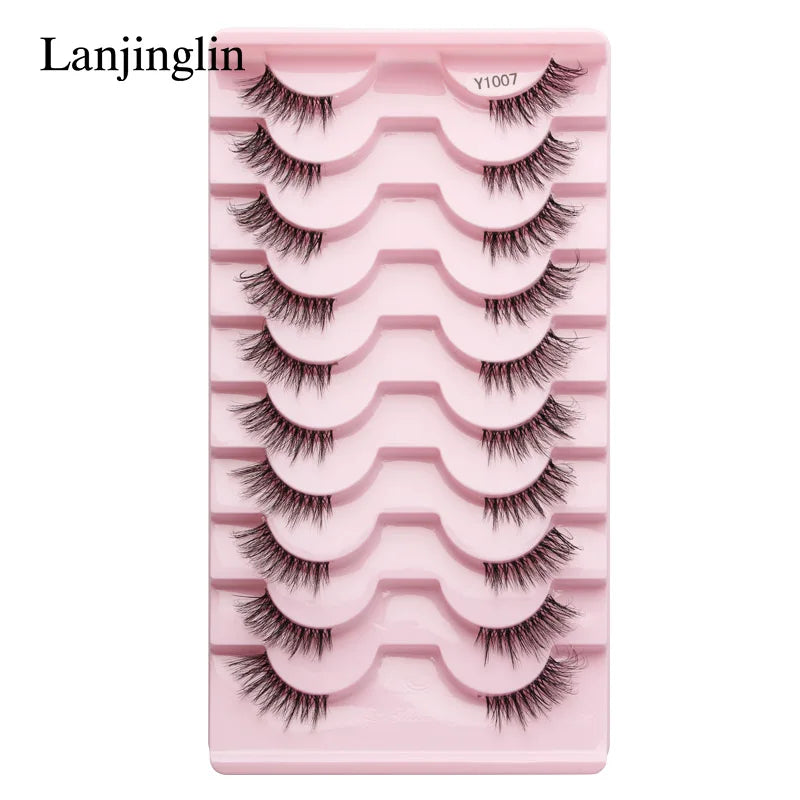 Half Eye Lashes Faux Mink Wispy Fluffy Extensions