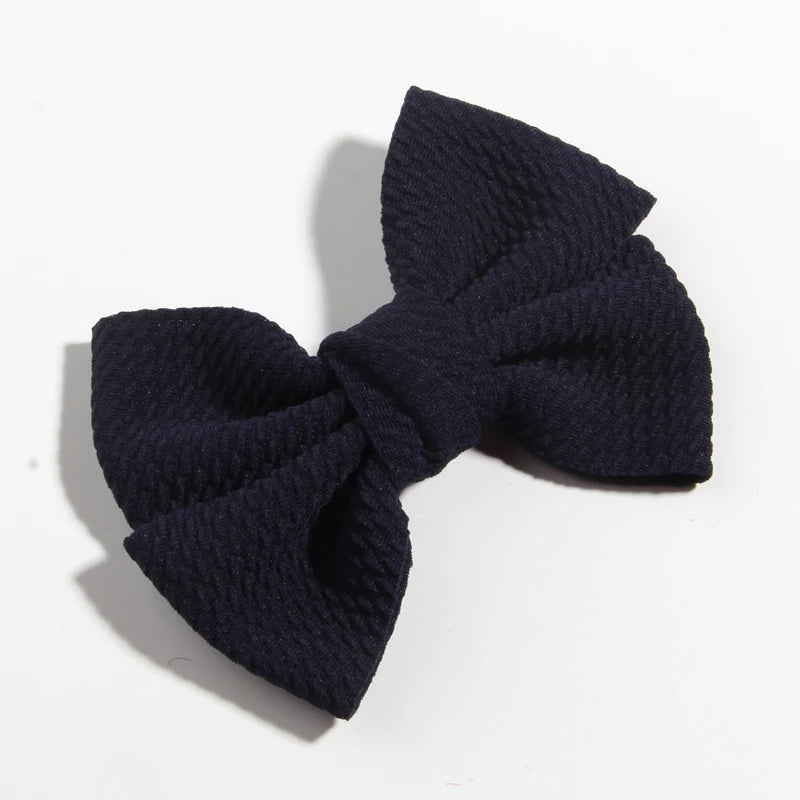 11CM 4.3" Big Hot Sell Seersucker Waffle Hair Bows For Hair Accessories Bow Knot Boutique For Kids Girls Head Wear