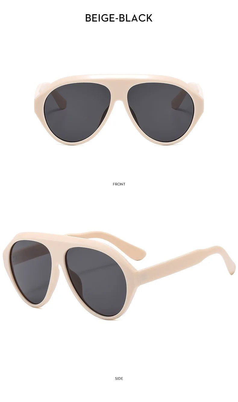 2025 New Fashion Oval Luxury Brand Sunglasses For Women Men Retro Oversized Frame Sun Glasses Trending Shades UV400 Eyeglasses