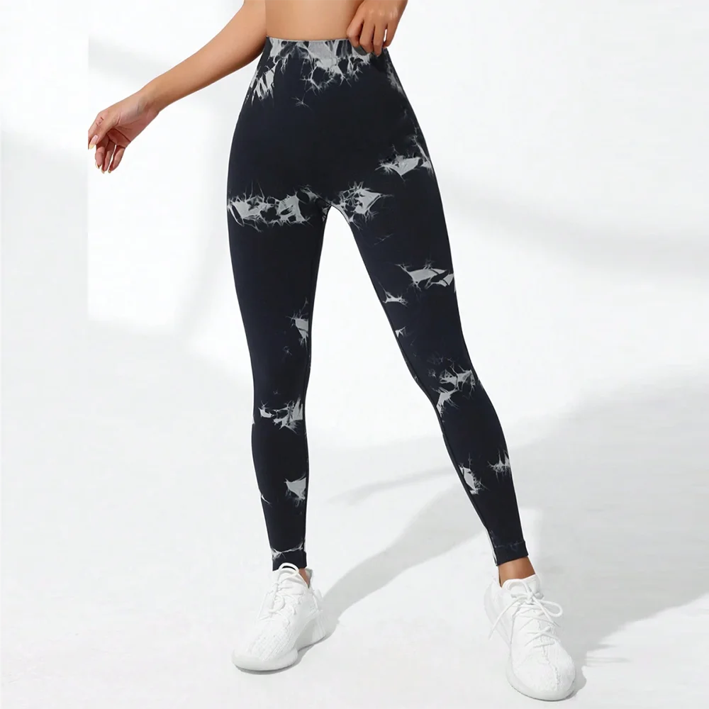 FITTOO V-Buttocks Leggings Women's Tie Dye Scrunch Butt Yoga Pants Fitness Athletic Sexy Gym Suit Female Clothing Sport Tights