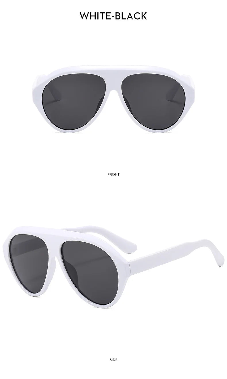 2025 New Fashion Oval Luxury Brand Sunglasses For Women Men Retro Oversized Frame Sun Glasses Trending Shades UV400 Eyeglasses