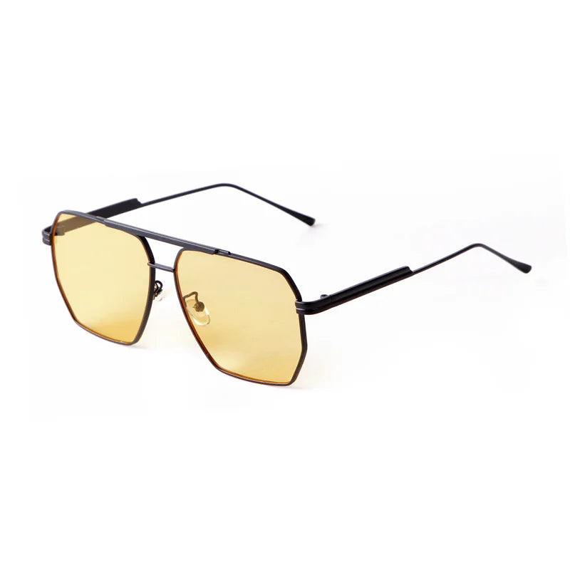 2025 New Fashion Men's Sunglasses Brand Design Square Alloy Frame Trend Retro Outdoor Driving Mirror UV400 Sunshade Sunglasses