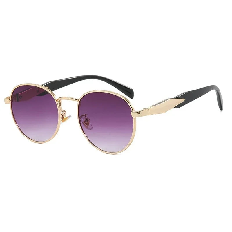 Vintage Round Metal Sunglasses Retro UV400 Eyewear