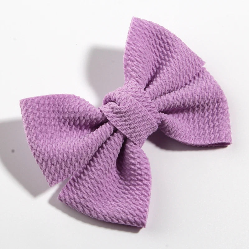 11CM 4.3" Big Hot Sell Seersucker Waffle Hair Bows For Hair Accessories Bow Knot Boutique For Kids Girls Head Wear