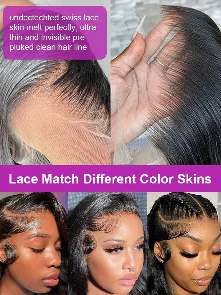 250% HD Remy Body Wave Lace Front Wig 30 40 Inch