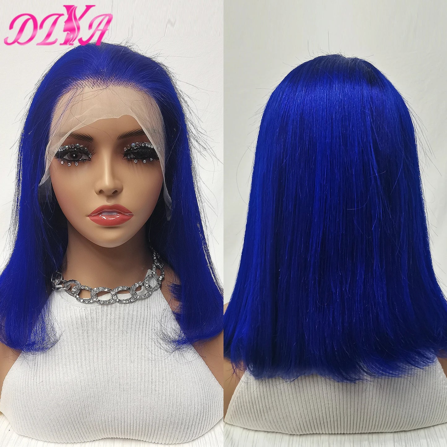 Light Lime Green Bob Wig Human Hair 13x4 Frontal Lace Wig Human Hair Pre Plucked HD Lace Bob Straight Colored Human Hair Wigs