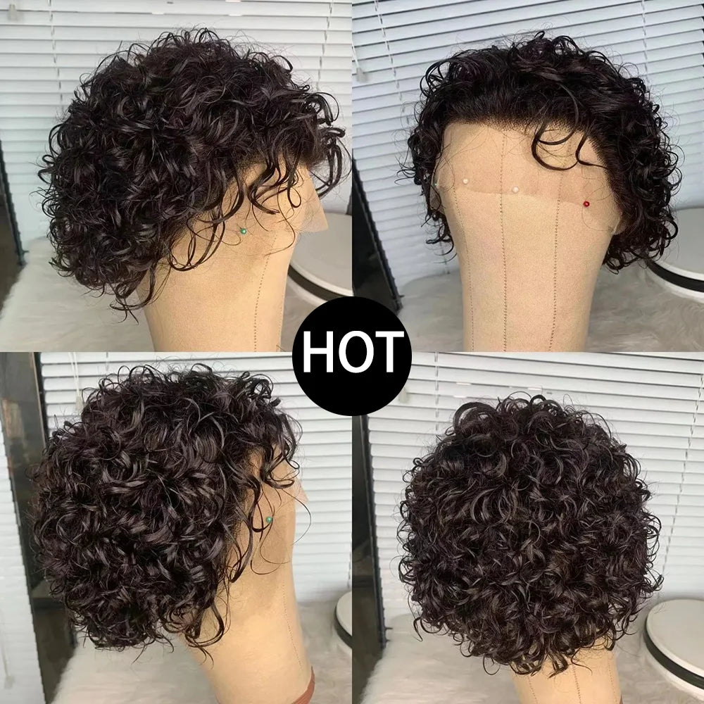Pixie Cut Short Bob – Natural Black Human Hair Wig