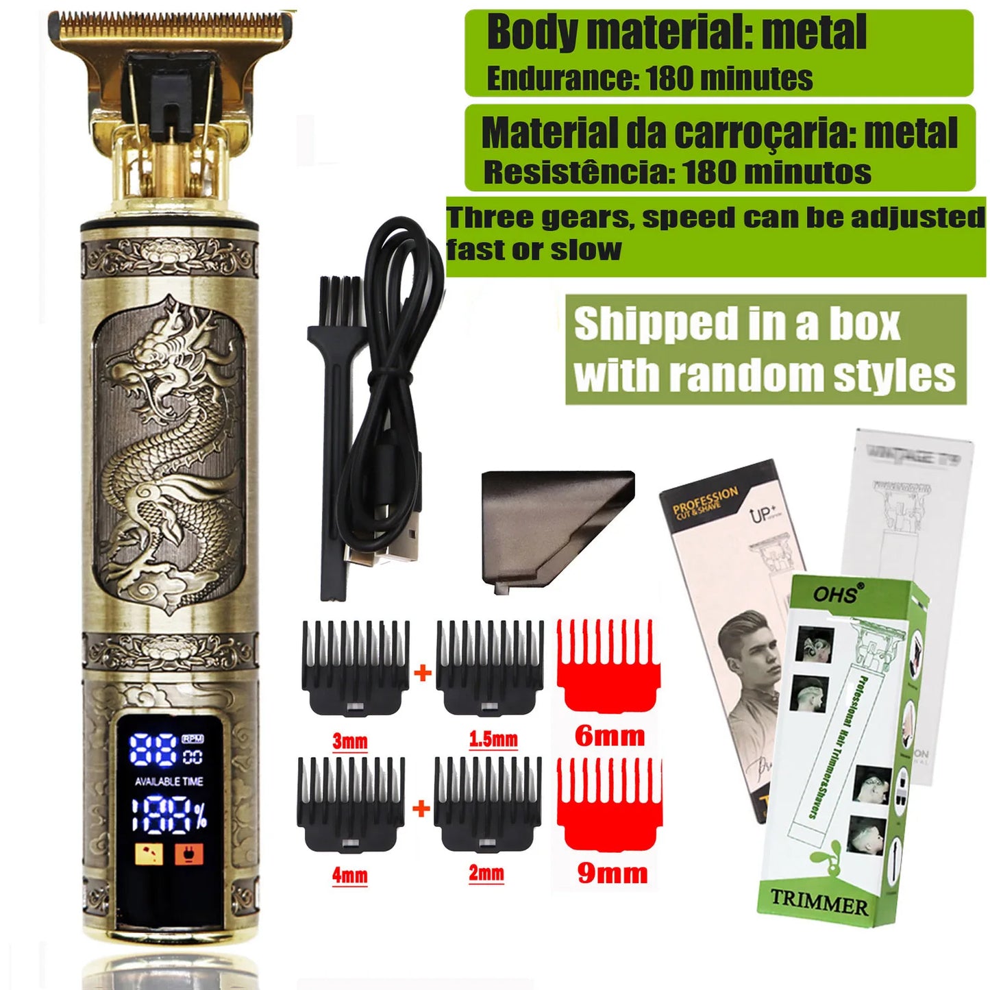T9 LCD Hair Clipper & Trimmer
