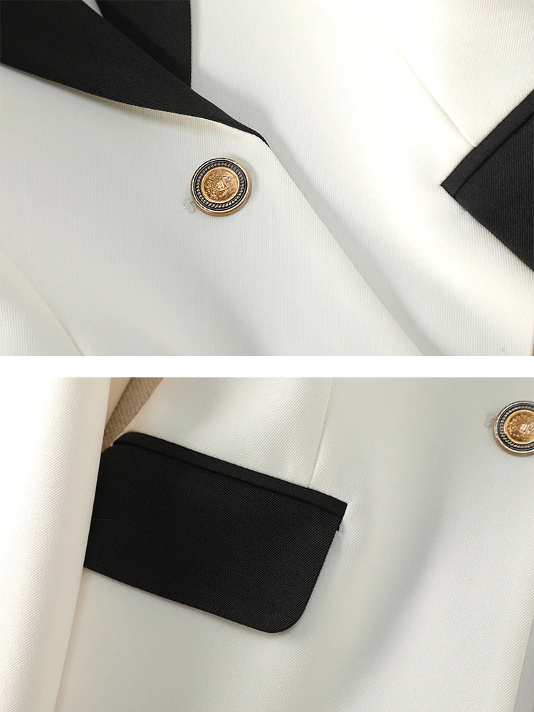 Fashion Red Black Beige Women Pant Suit 2 Piece Set Office Ladies Female Business Work Wear Formal Blazer Jacket And Trouser