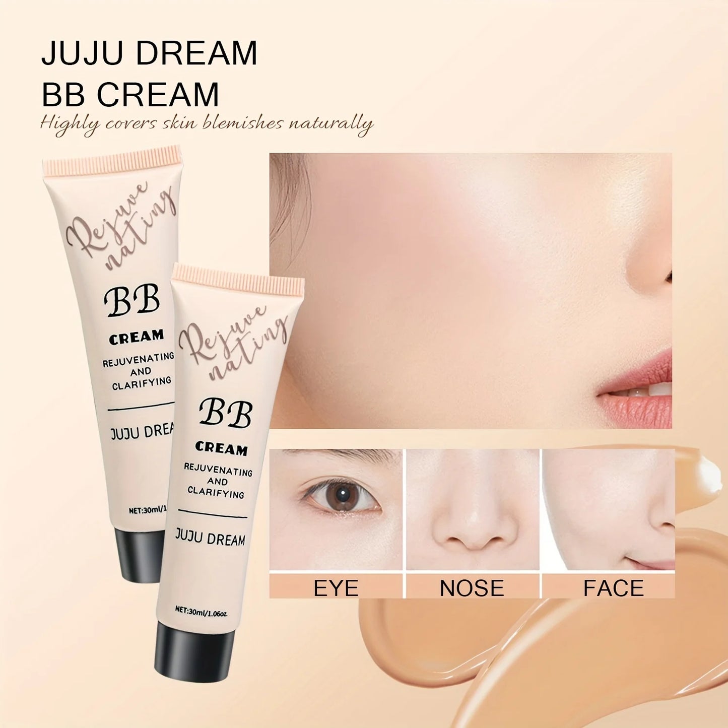 Natural BB Cream Moistuarizing Long-Lasting Concealer