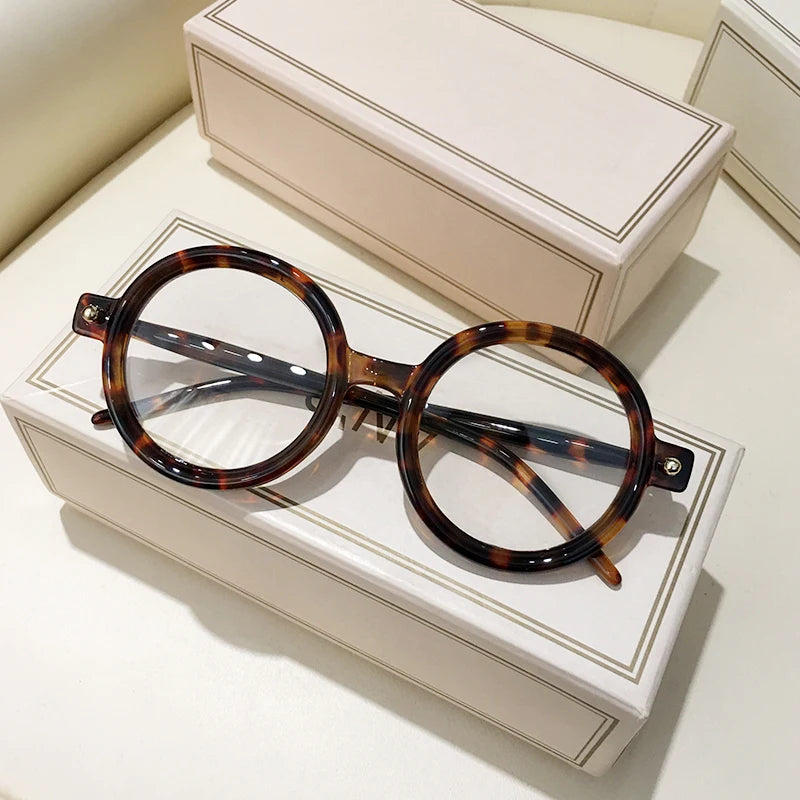 Retro Gray Pink Lens Round Sunglasses Women 2025 Brand Trendy Shiny Circle Frame Men Spectacle Plain Eyewear Shades Sun Glasses
