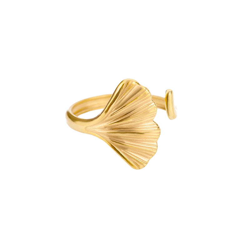 Stainless Steel Luxury Gold Color Rings for Women