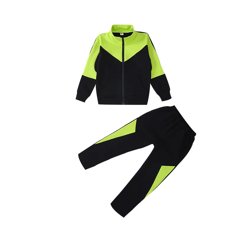 2025 New Spring Autumn Teen Girls Clothing Sets Fashion Zipper Sweatshirt + Pants 2Pcs Outfits Kids Tracksuit 4 6 8 10 12 Years