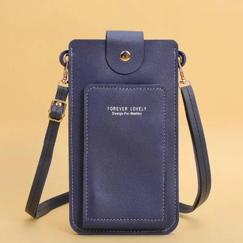 Soft Leather Wallets Touch Screen Cell Phone Shoulder Purse