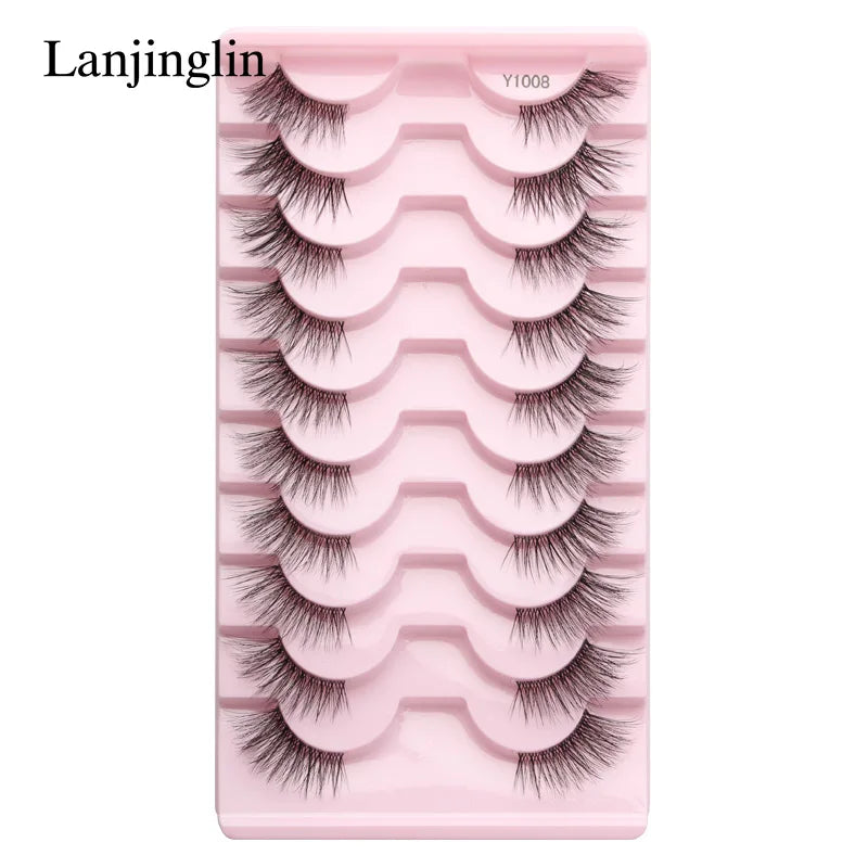 Half Eye Lashes Faux Mink Wispy Fluffy Extensions