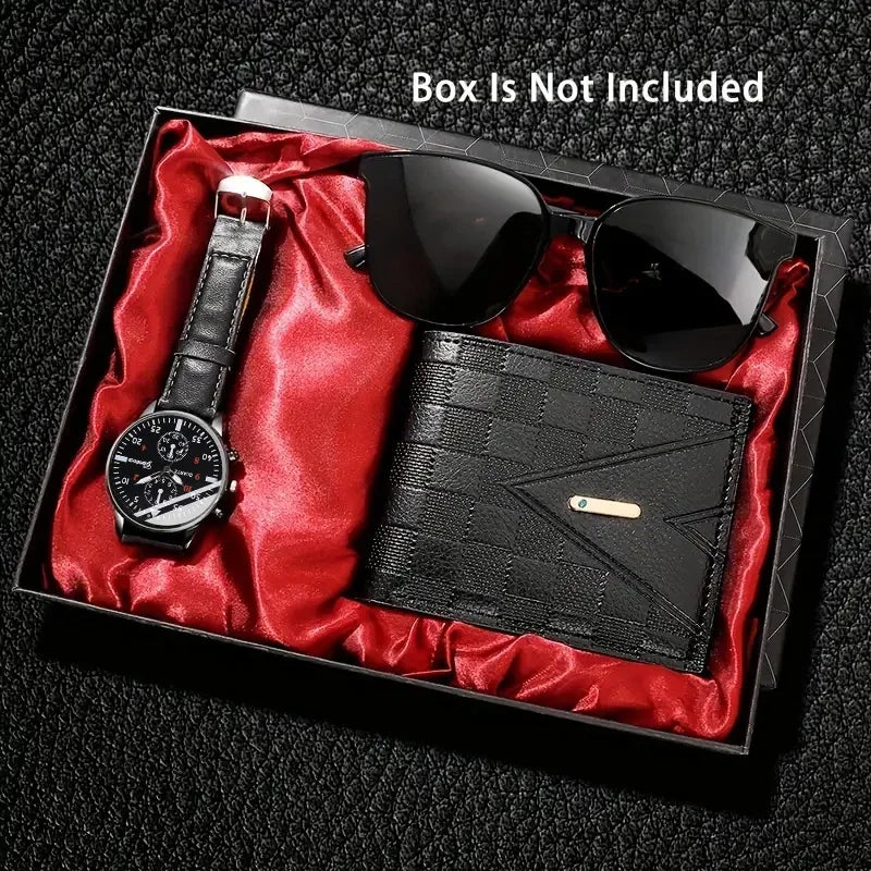 Men's 3-Piece Gift Set – Watch, Sunglasses & Wallet