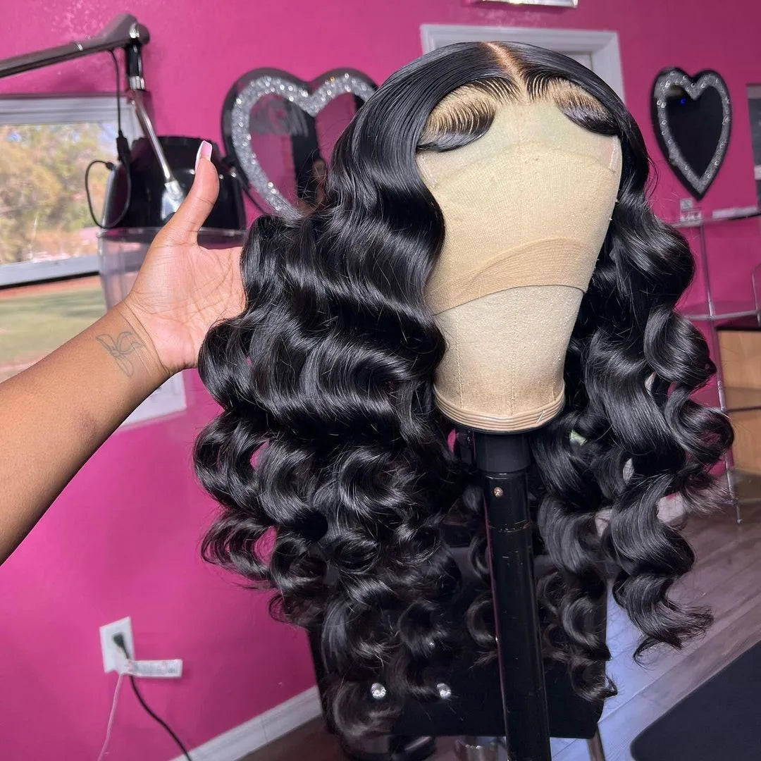 42 40 Inches Curly Wigs 100% Human Hair 13x6 Hd Lace Frontal Wig Brazilian Loose Deep Wave 4x4 Lace Closure Wigs Pre Plucked