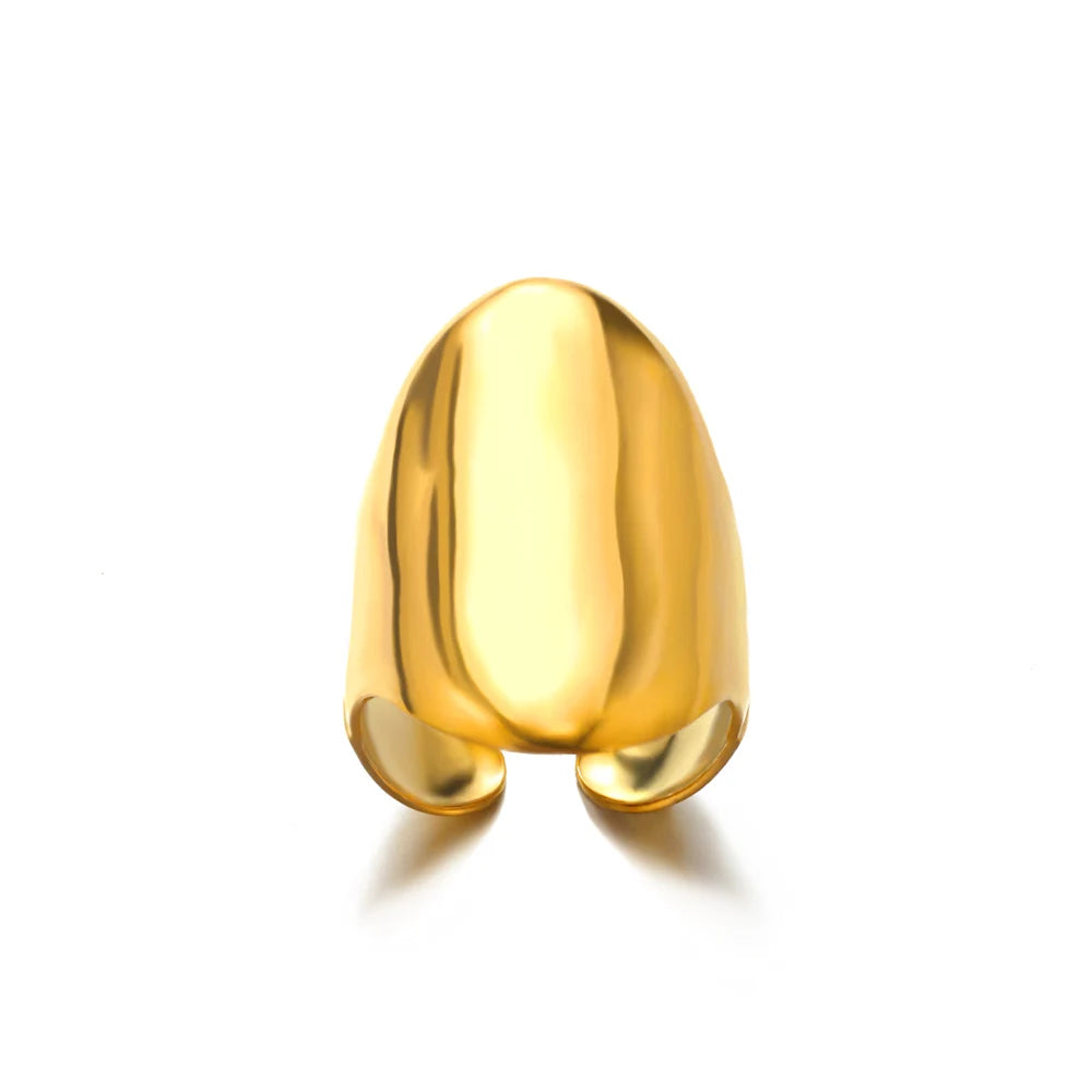 Stainless Steel Luxury Gold Color Rings for Women