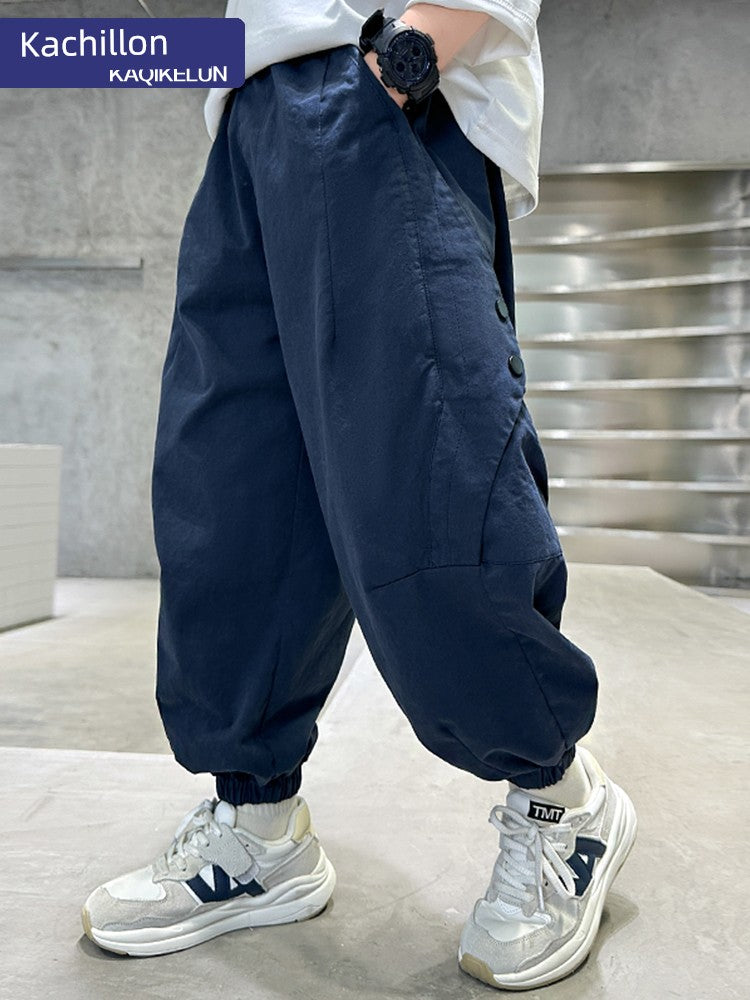 Spring and Autumn Youth Summer Boys Loose Pants