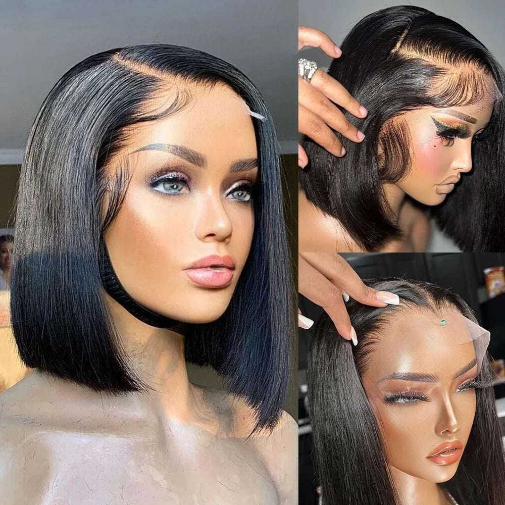 BOB Lace Front Wig 180% Density HD Lace Straight Hair