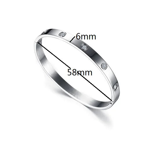 Gold Color Zircon And Cross Nut Nail Bracelet