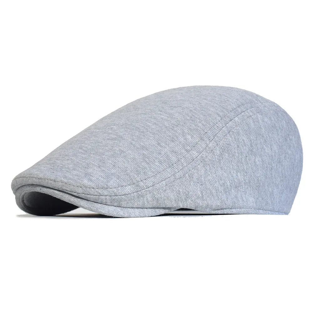 2025 Men berets Fashion Beret Solid Color Soft Top Casual Beanie Retro Literary Forward Cap Peak Cap Driver Hat Gift