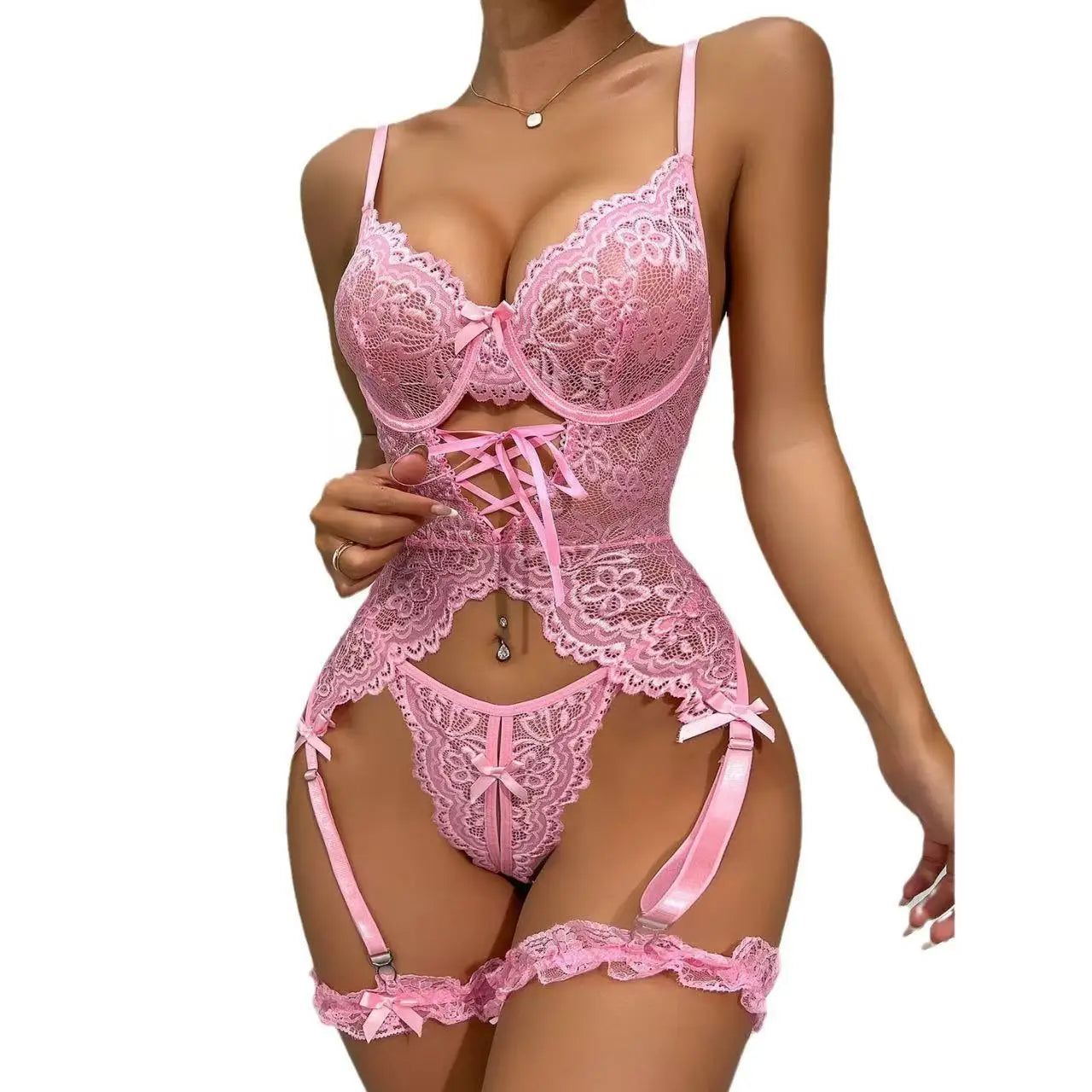 Sexy Adult See Through Corset Woman 2025 Lace Sexy Lingerie Set Porno Women Underwear Bra Set And Garter Erotic Lingerie Thongs