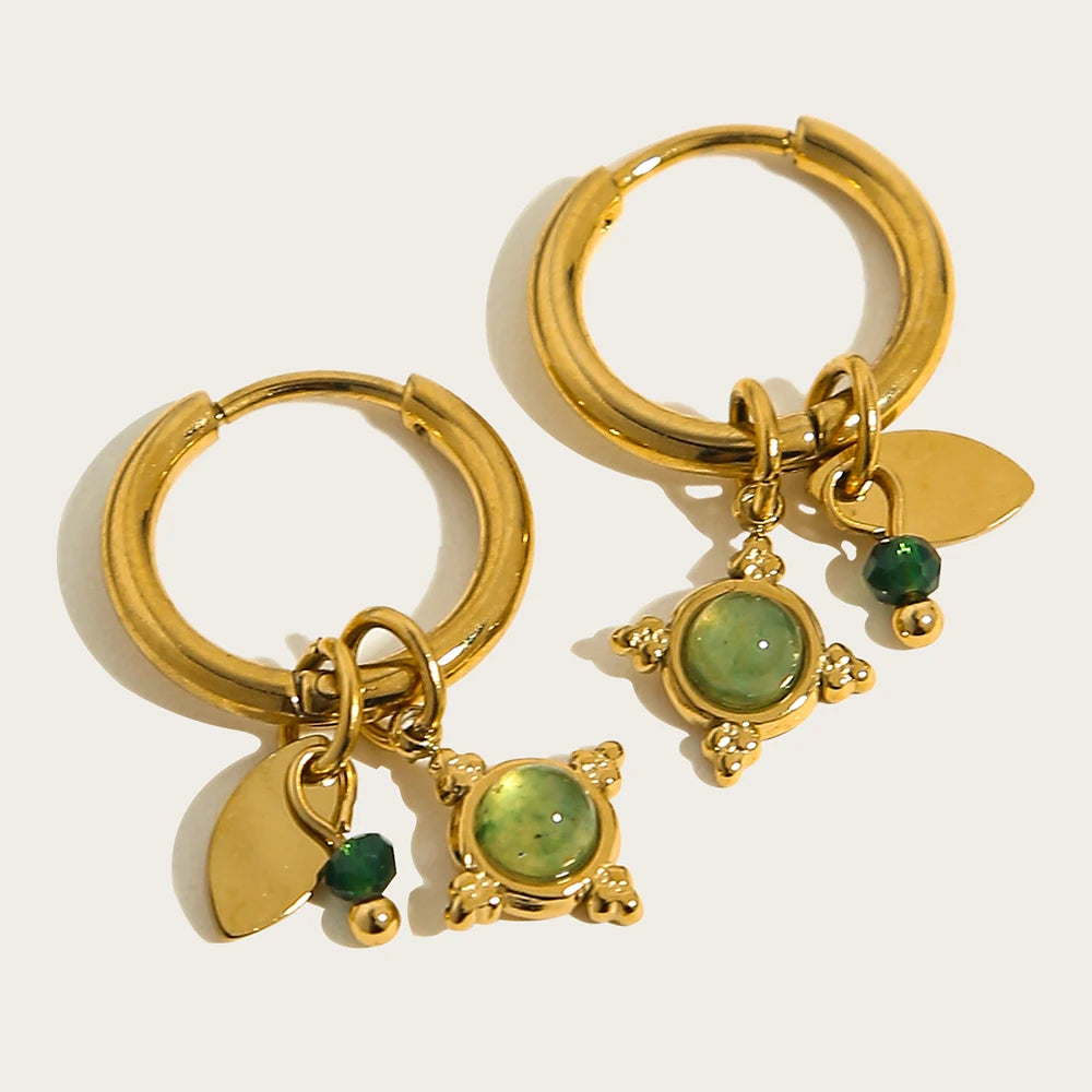 Gold Plated Stainless Steel Hoop Earrings