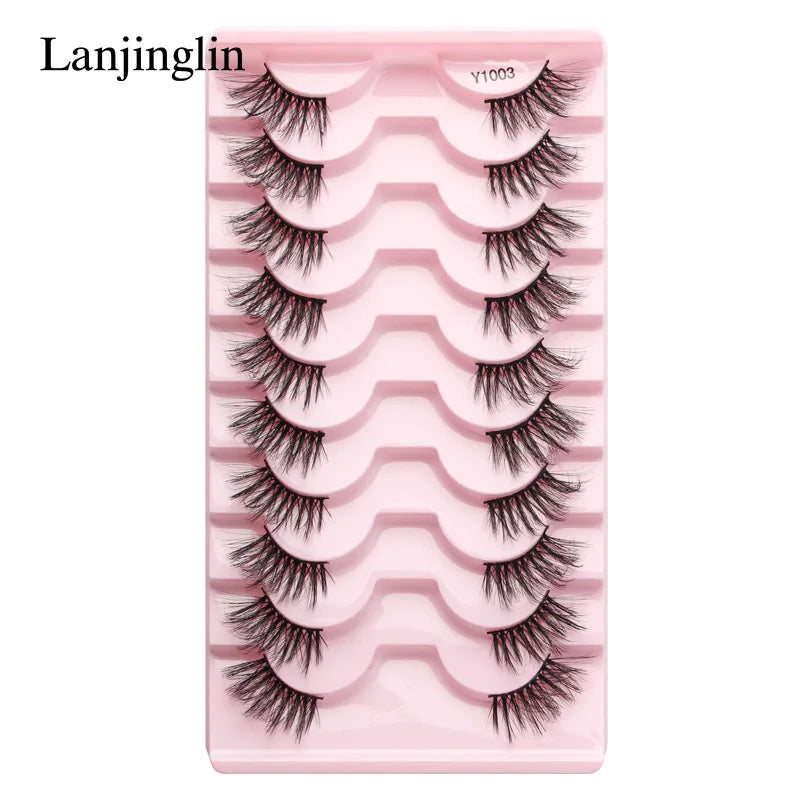 Half Eye Lashes Faux Mink Wispy Fluffy Extensions