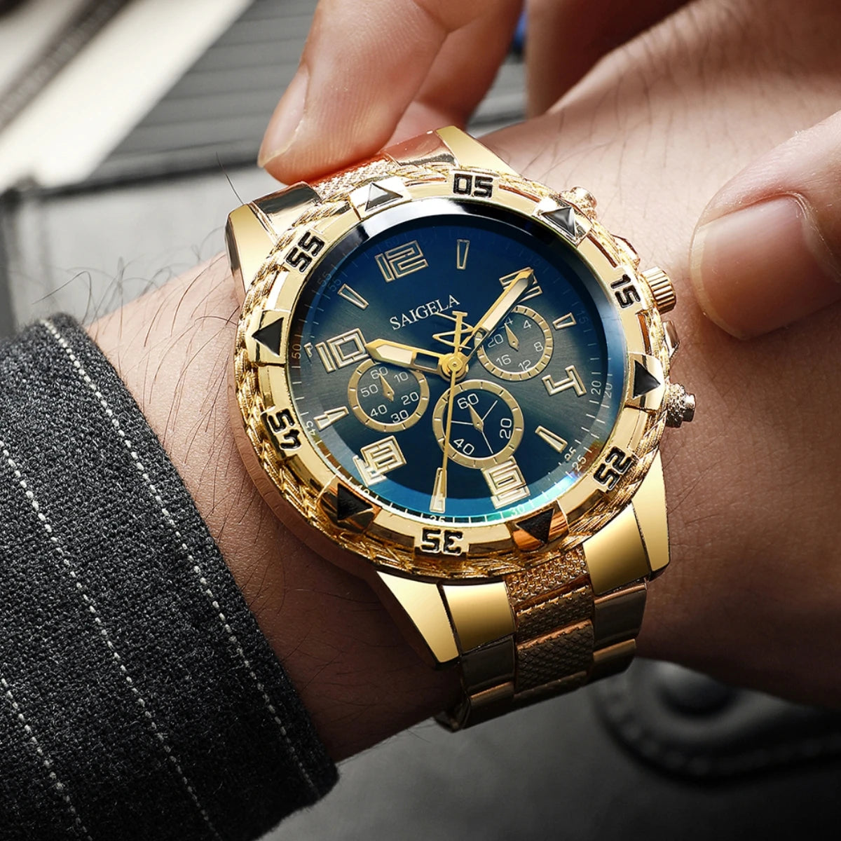2pcs/set Men Business Watches Set
