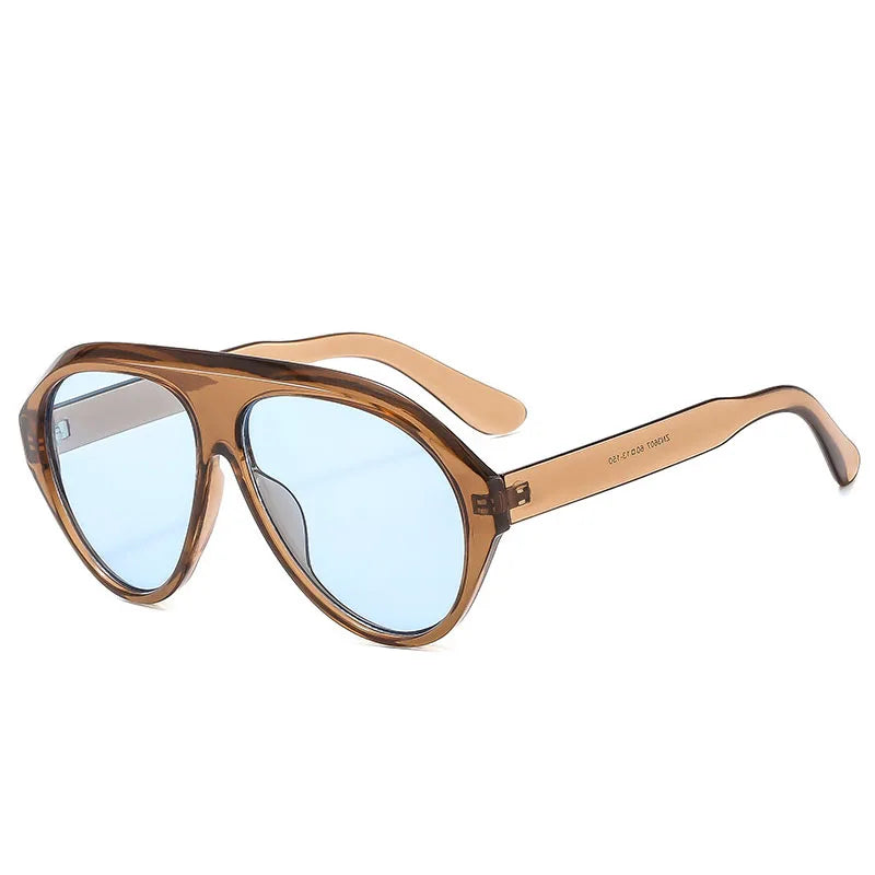 2025 New Fashion Oval Luxury Brand Sunglasses For Women Men Retro Oversized Frame Sun Glasses Trending Shades UV400 Eyeglasses
