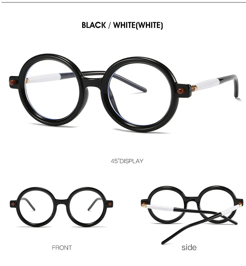 Retro Gray Pink Lens Round Sunglasses Women 2025 Brand Trendy Shiny Circle Frame Men Spectacle Plain Eyewear Shades Sun Glasses