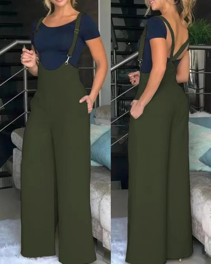 New Spring And Autumn Cute Style Fresh And Sweet Women's Lantern Pants Thin Women's Printed Jumpsuit Sleeveless With Pocket 2024