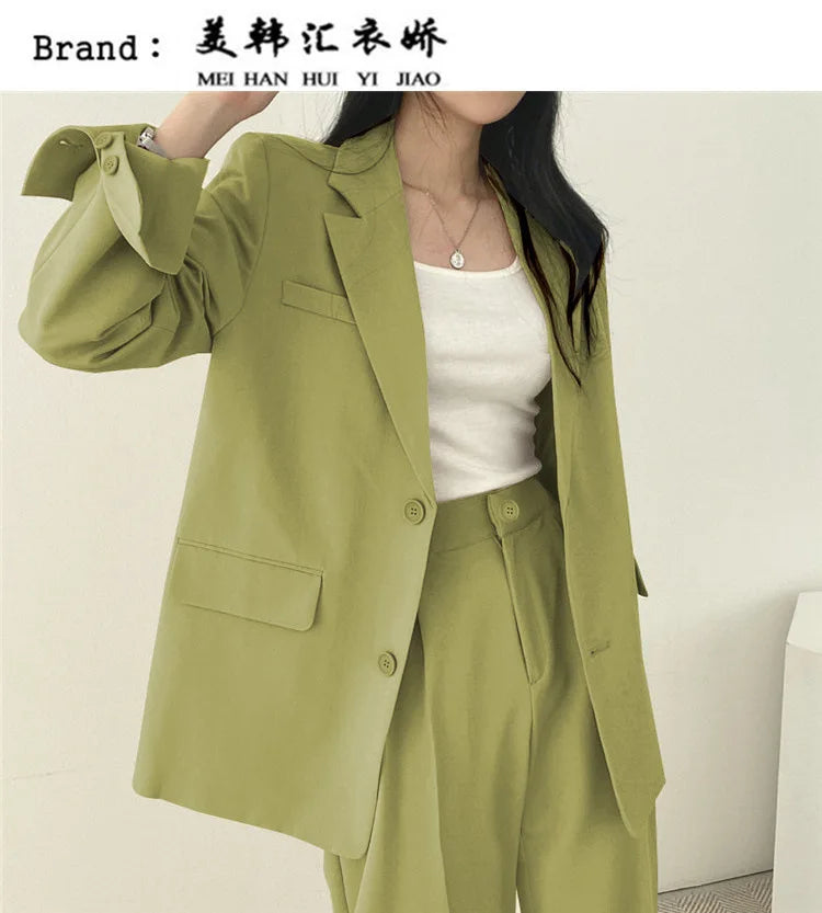 Fall Fashion Long Sleeve Blazer Mujer Pant Sets Blazers Women 2024 Casual Womens 2 Piece Outfit Set Suits Outwear