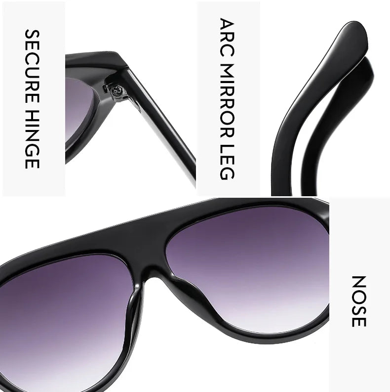 2025 New Fashion Oval Luxury Brand Sunglasses For Women Men Retro Oversized Frame Sun Glasses Trending Shades UV400 Eyeglasses