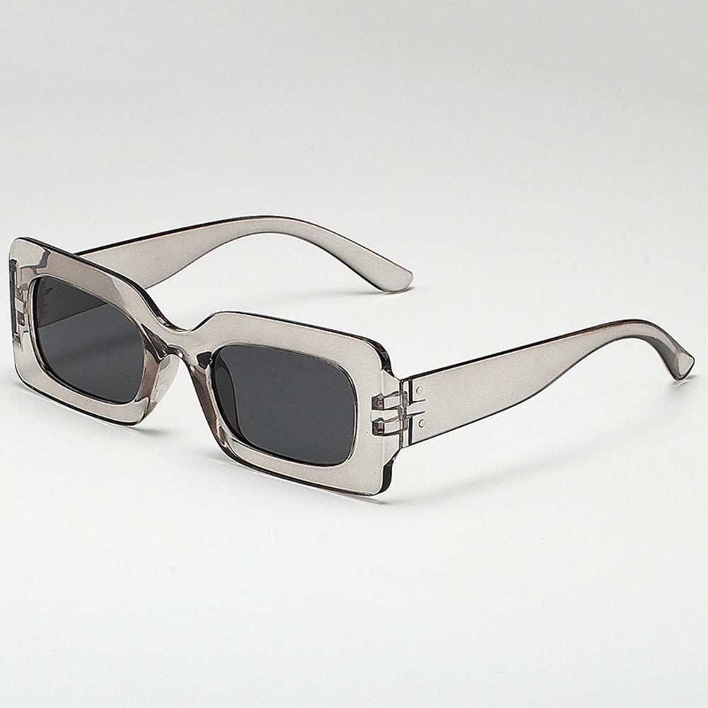 KLASSNU Women Candy Color Retro Sunglasses Large Square Frame Sun Glasses 2025 Trendy Party Eyepiece Anti UV400 Sun Shades