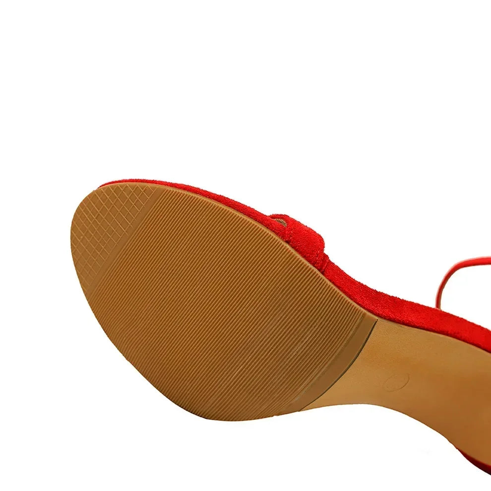 Women Sexy Club 10cm High Heels Stripper Gladiator Holiday Sandals Lady Daily Ankle Strappy Red Khaki Nightclub Dress Sandles