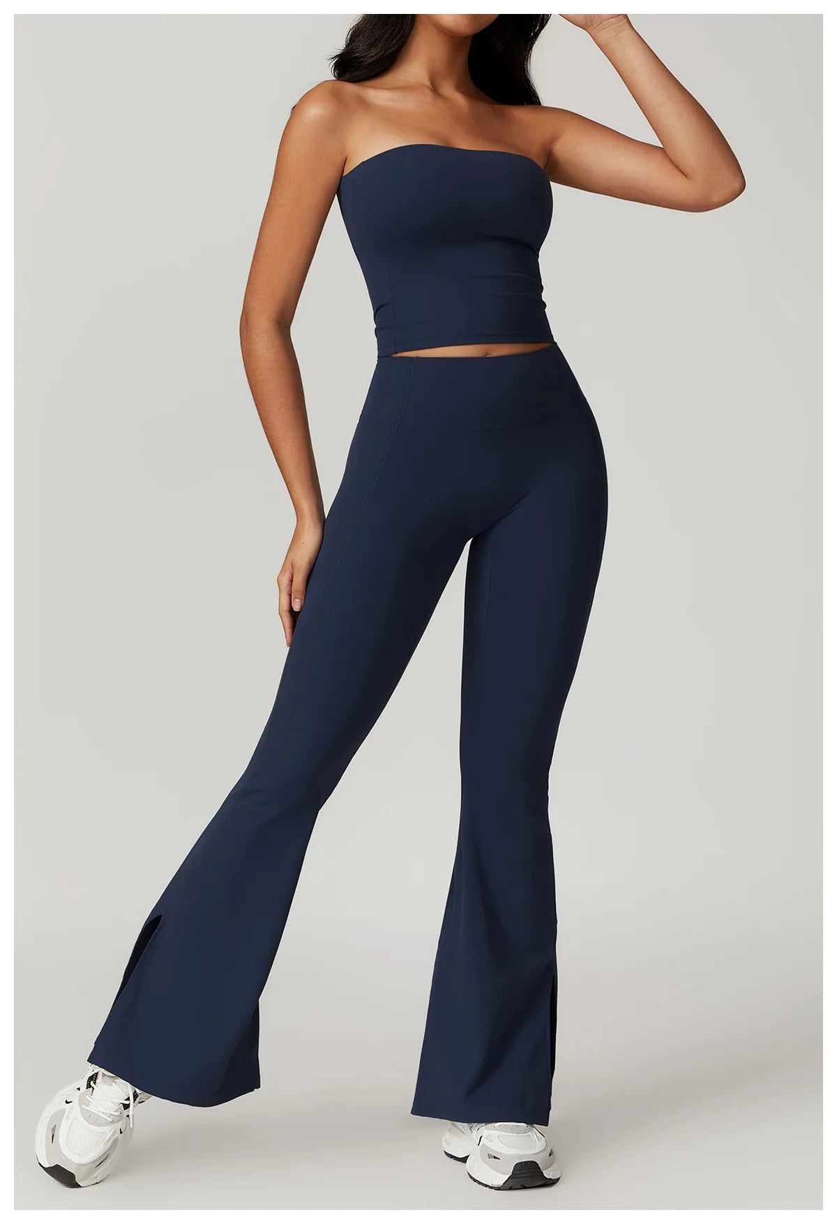 Women's Clothes 2pcs Gym Yoga Suit Sports Set Workout Tracksuit Breathable Sexy Bra Fitness Bell-bottoms Leggings Athletic Wear
