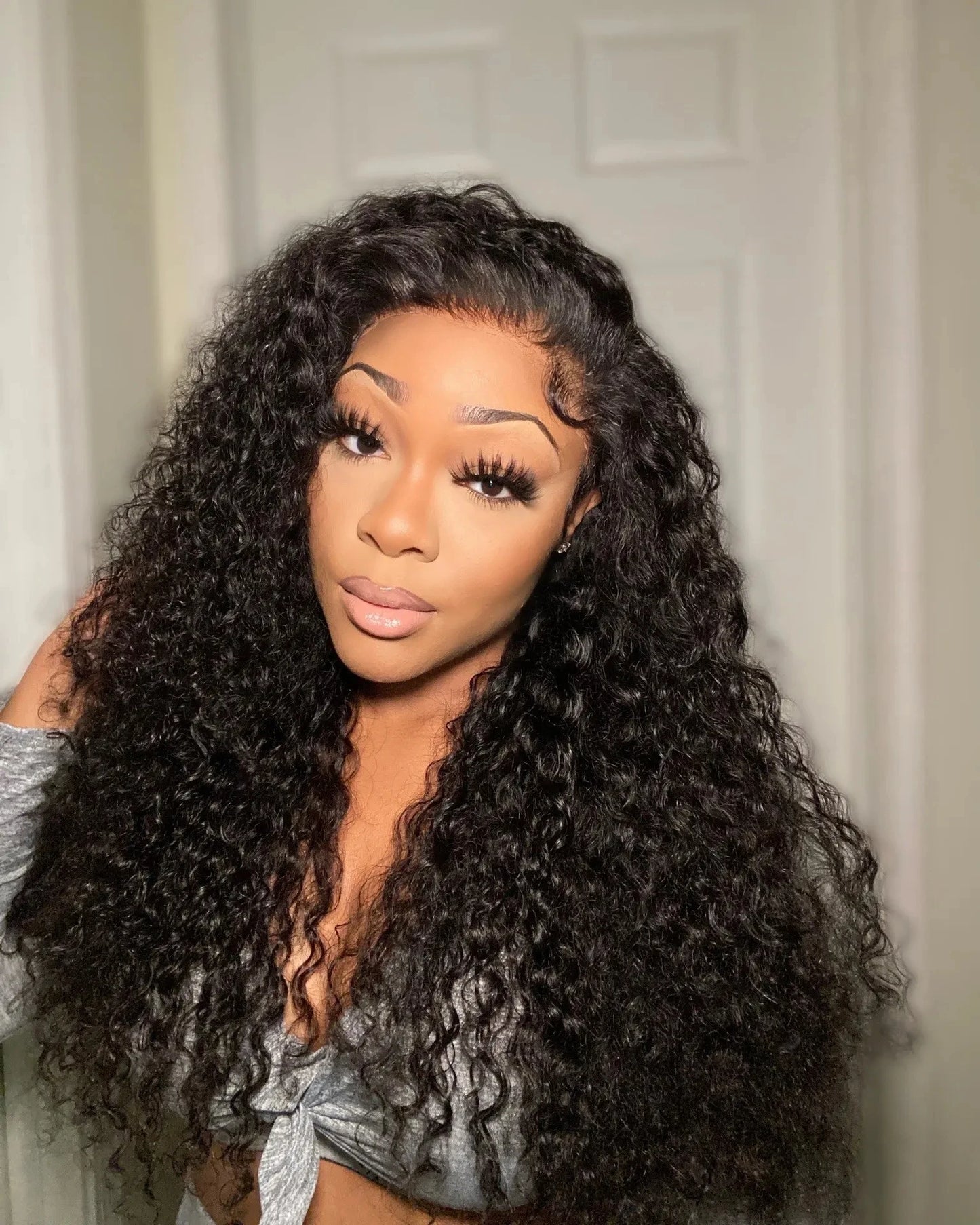 Curly 360 Lace Front Human Hair Wigs 250 Density Brazilian Deep Wave 40 Inch 13x6 HD Lace Frontal Wig 100% Human Hair Preplucked