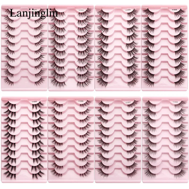 Half Eye Lashes Faux Mink Wispy Fluffy Extensions