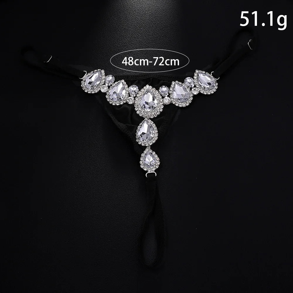 Stonefans Sexy Geometry Thong Women Underwear Low-Waist Lingerie 2025 Fashion Belly Crystal Briefs Panty Panties G-String Waist