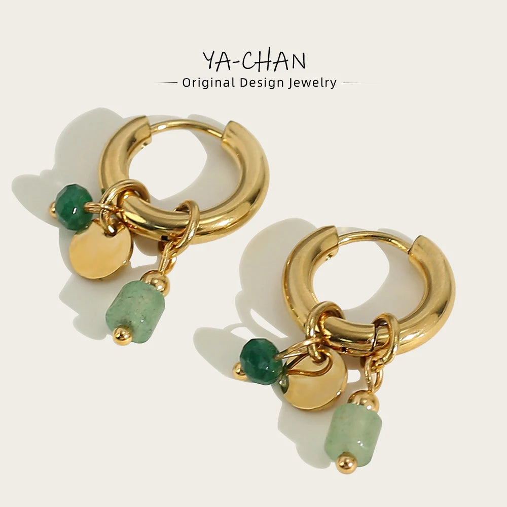 Gold Plated Stainless Steel Hoop Earrings