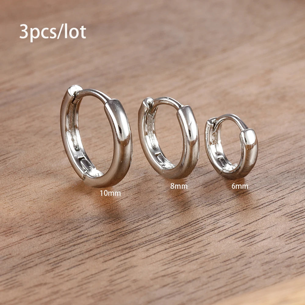Stainless Steel Round Star Drop Earrings