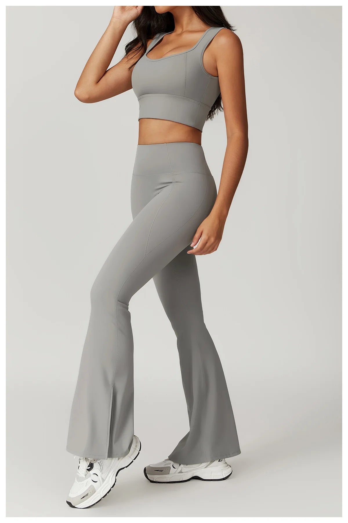 Women's Clothes 2pcs Gym Yoga Suit Sports Set Workout Tracksuit Breathable Sexy Bra Fitness Bell-bottoms Leggings Athletic Wear