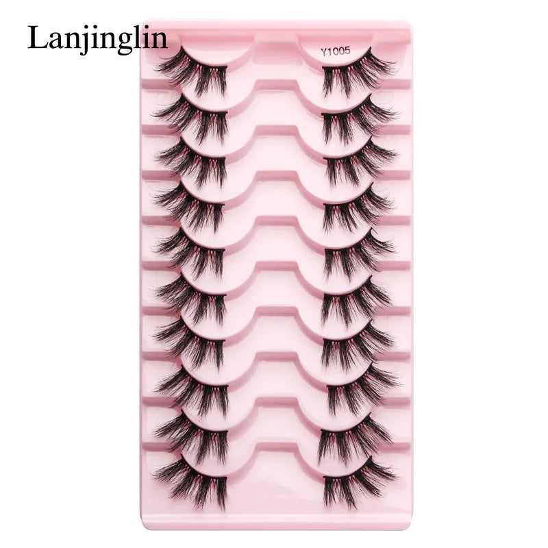 Half Eye Lashes Faux Mink Wispy Fluffy Extensions
