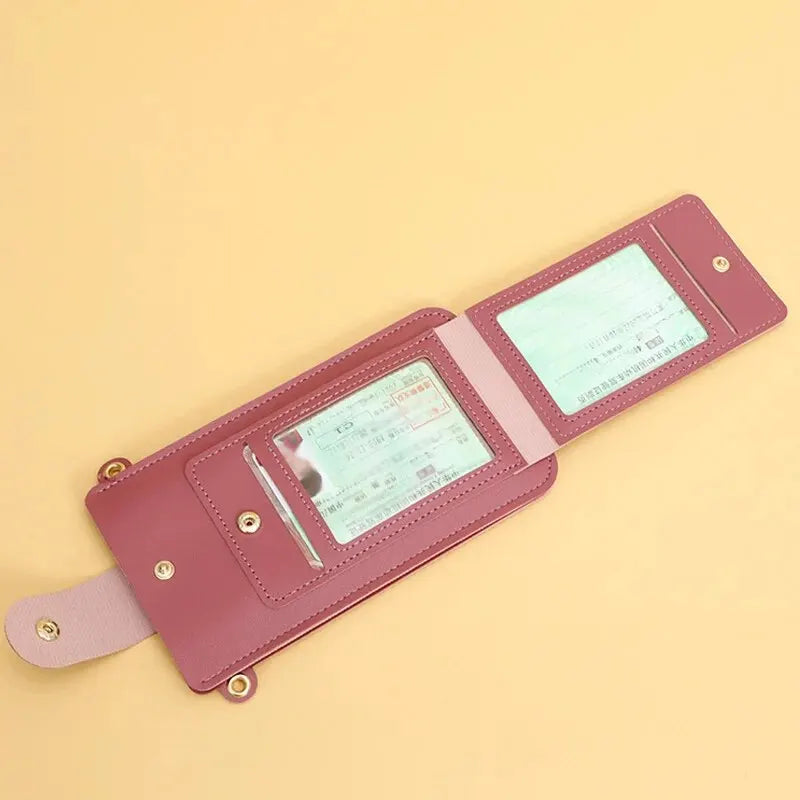 Soft Leather Wallets Touch Screen Cell Phone Shoulder Purse