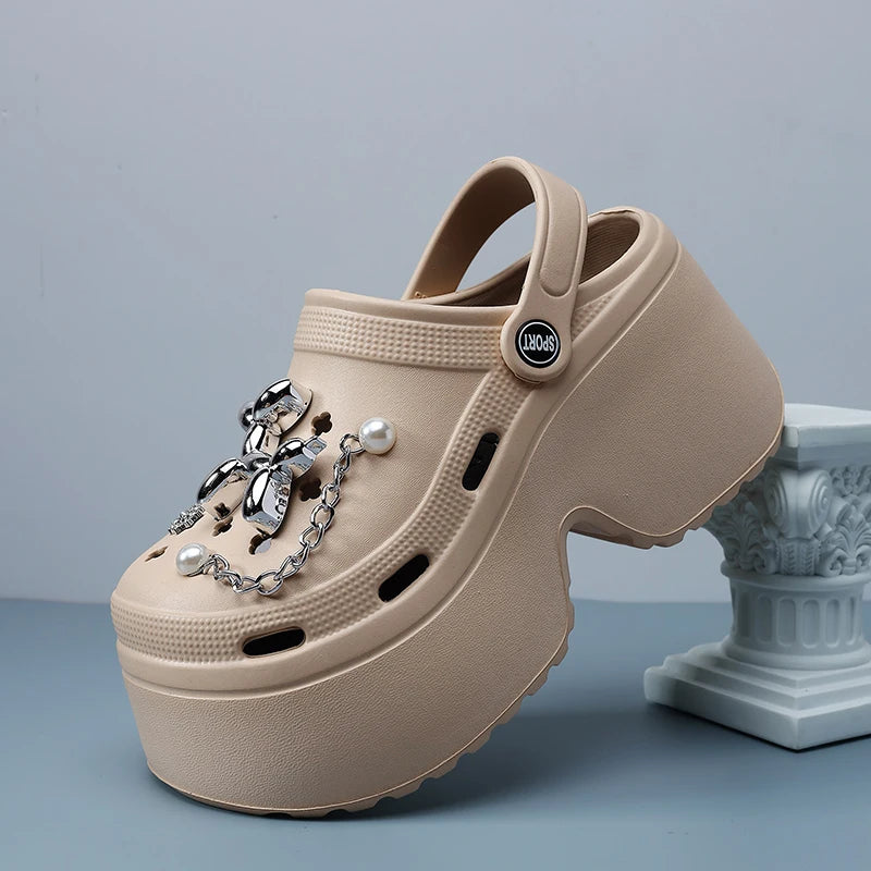 Women's Platform Clogs Summer 2025 Comfortable Slip On Wedge Sandals