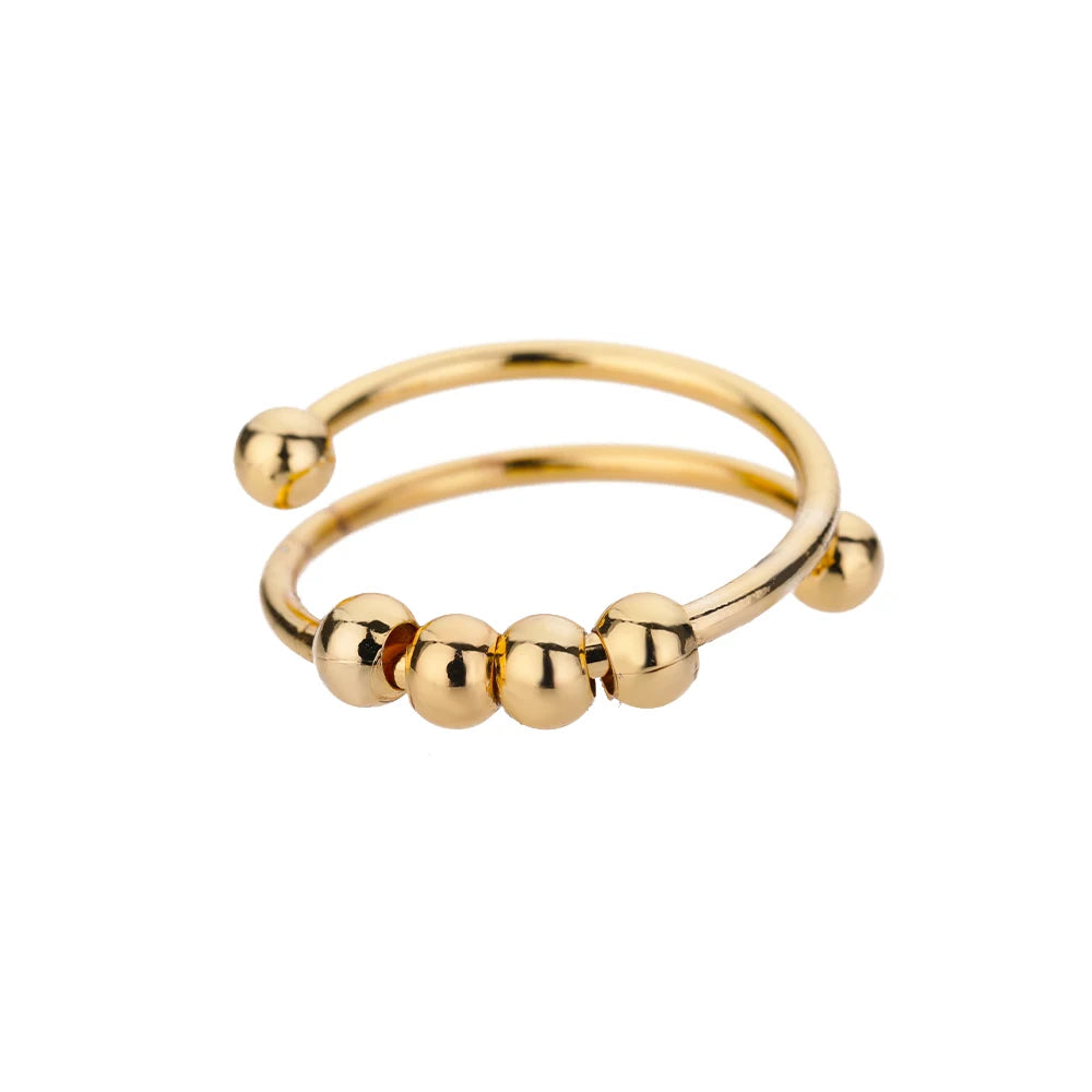 Stainless Steel Luxury Gold Color Rings for Women