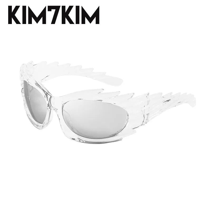 Y2k Spiked Goggles Sunglasses Women Men 2025 Trends Punk Sun Glasses For Male Retro 2000's Wrap Around Steampunk Sunglass Shades