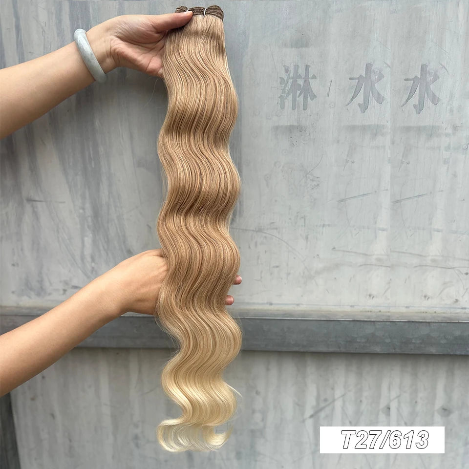 150g/pc Orange Brown Synthetic Hair Extension